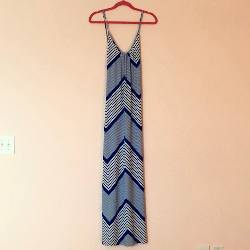 Blue Zigzag Maxi Dress 👗